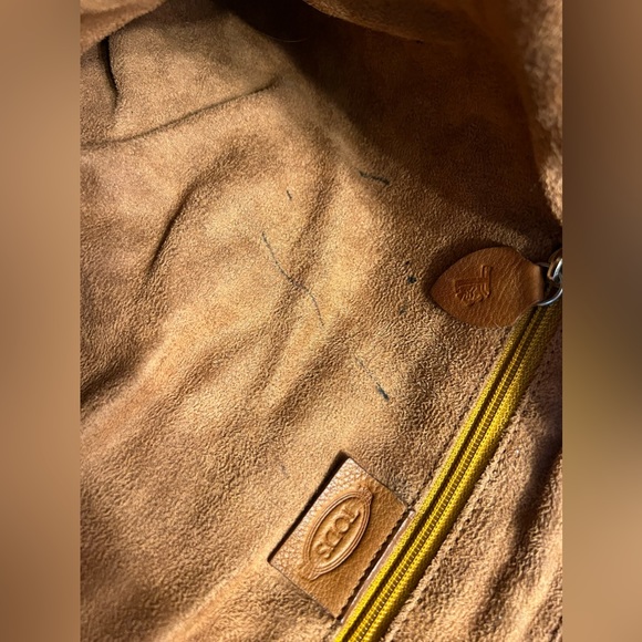 TOD’S leather purse bag Vintage brown camel - Picture 9 of 12